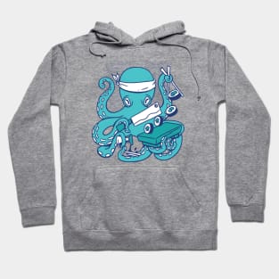 Vintage Octopus Sushi Chef Cartoon Hoodie